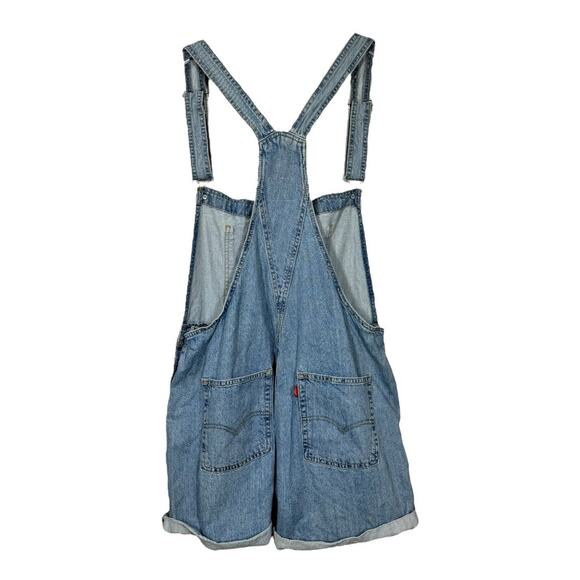 Levi's Vintage Denim Shortalls Large New NWT Light Wash Short Overalls Casual - Picture 4 of 10